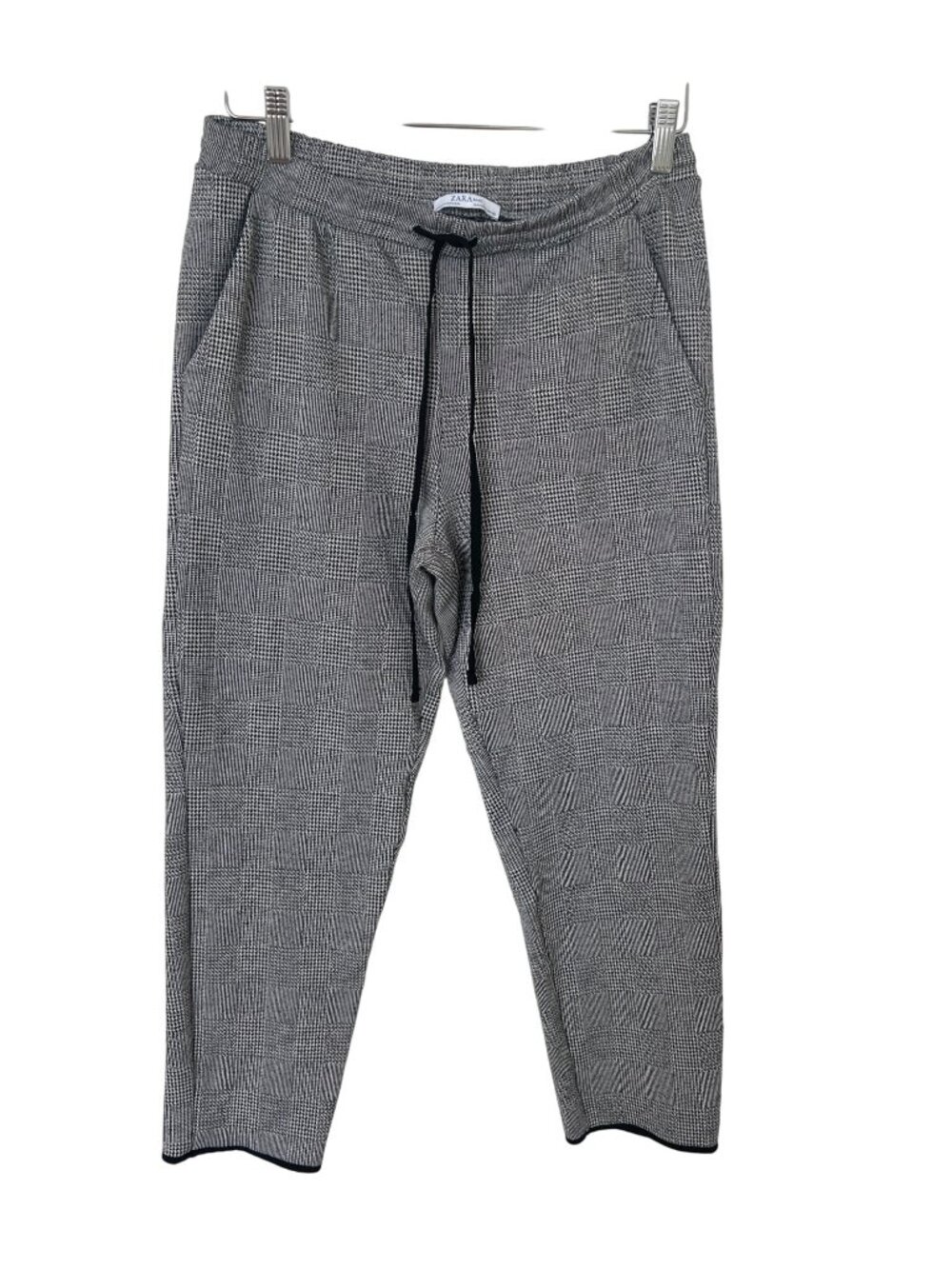 Zara Basic Glen Check Plaid Lounge Pants